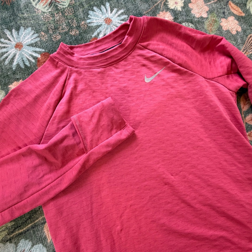 Nike Running Therma-FIT Pink Long Sleeve Thumbhole‎ Top DD6779-622 Womens Small